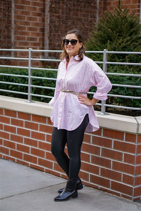 female styling oversized shirt.